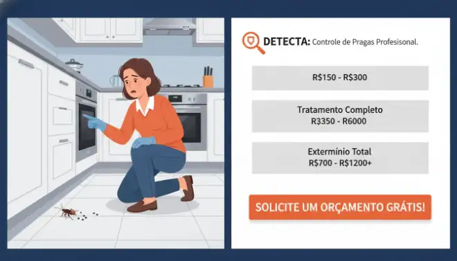 Avaliação técnica para orçamento de dedetização contra baratas